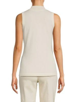 商品Sofia Cashmere|Mockneck Sleeveless Cashmere Vest,价格¥555,第2张图片详细描述