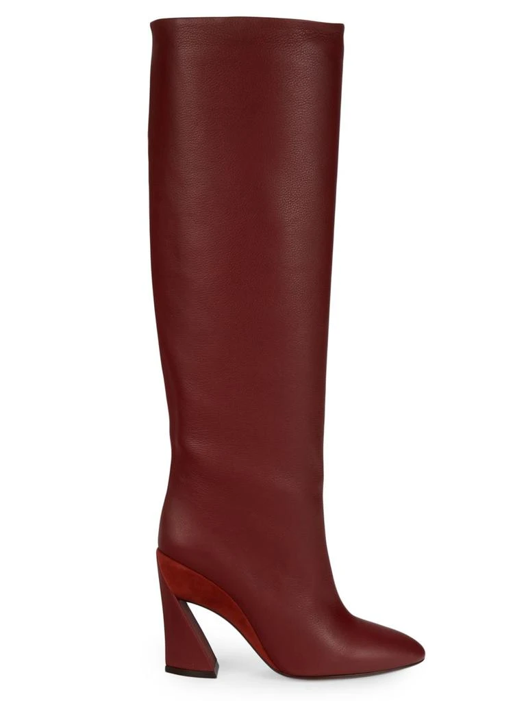 商品Salvatore Ferragamo|Leather Knee-High Boots,价格¥3073,第1张图片