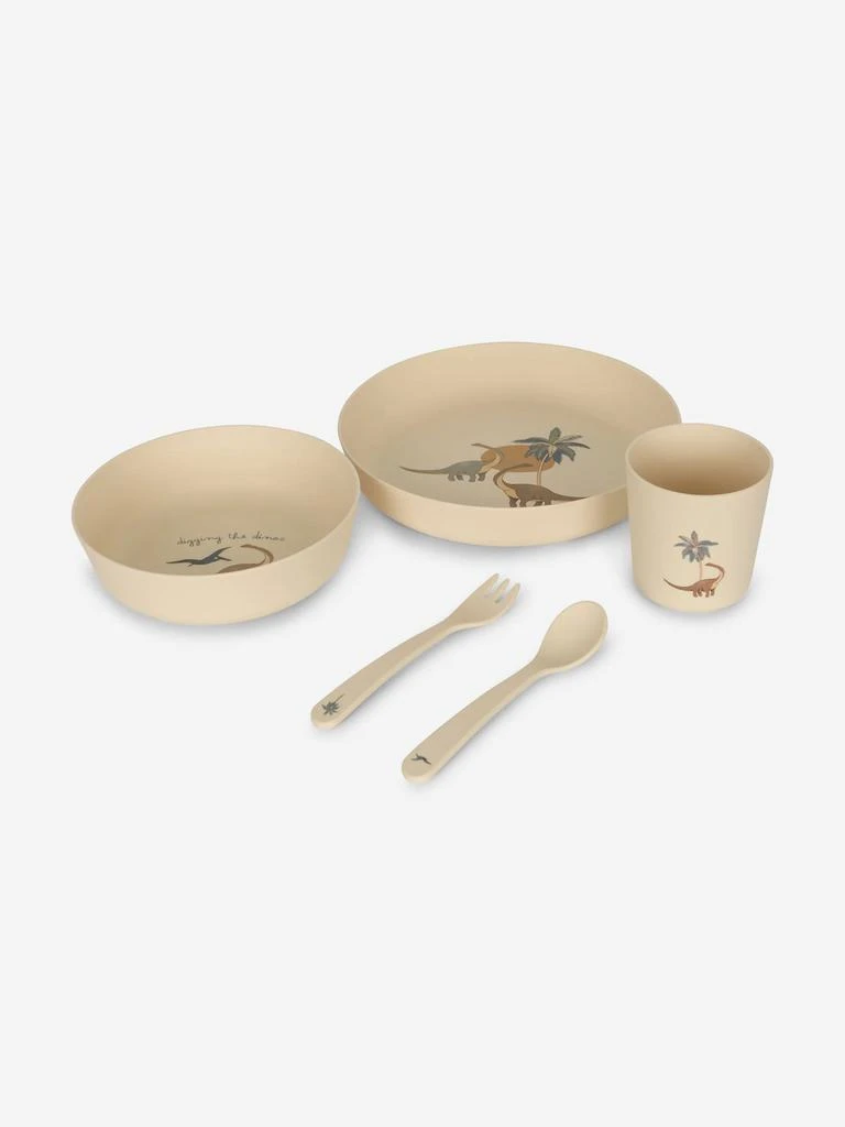 商品Konges Slojd|Baby Dino Dinner Set in Ivory,价格¥99,第1张图片