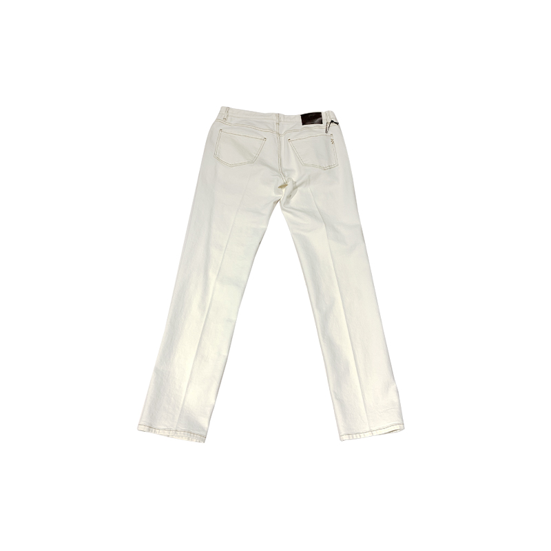 Men Jeans杰尼亚牛仔裤男士直筒宽松春秋款白色商品第4张图片规格展示