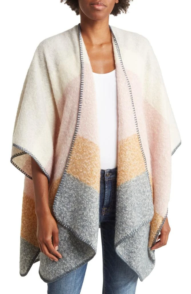 商品Vince Camuto|Colorblock Stripe Brushed Topper,价格¥184,第1张图片