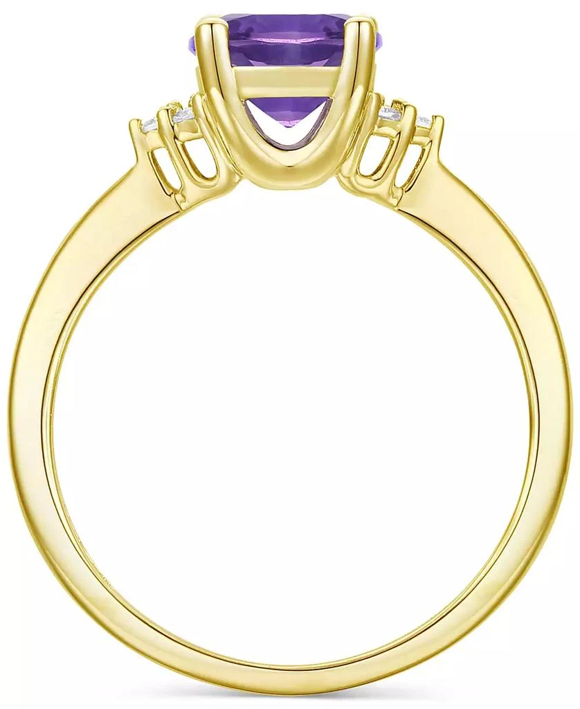 商品Macy's|Amethyst (1-1/6 ct. t.w.) & Lab-Grown White Sapphire (1/20 ct. t.w.) Ring in 14k Gold-Plated Sterling Silver (Also in Additional Gemstones),价格¥238,第3张图片详细描述