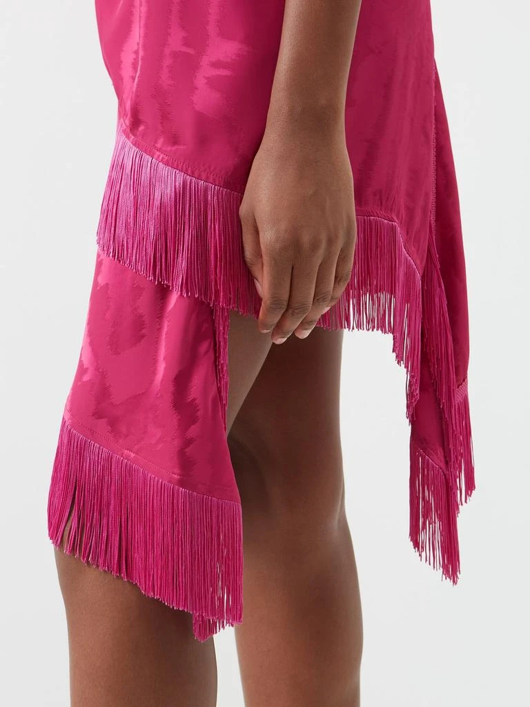 商品Taller Marmo|Samba fringed jacquard-satin mini dress,价格¥2047,第4张图片详细描述