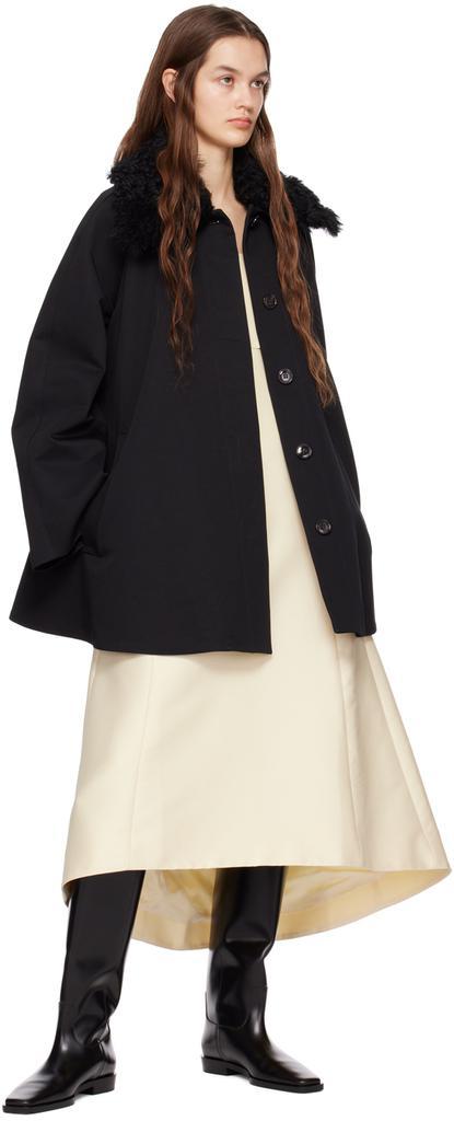 商品Totême|Black Shearling Collar Jacket,价格¥8519,第6张图片详细描述