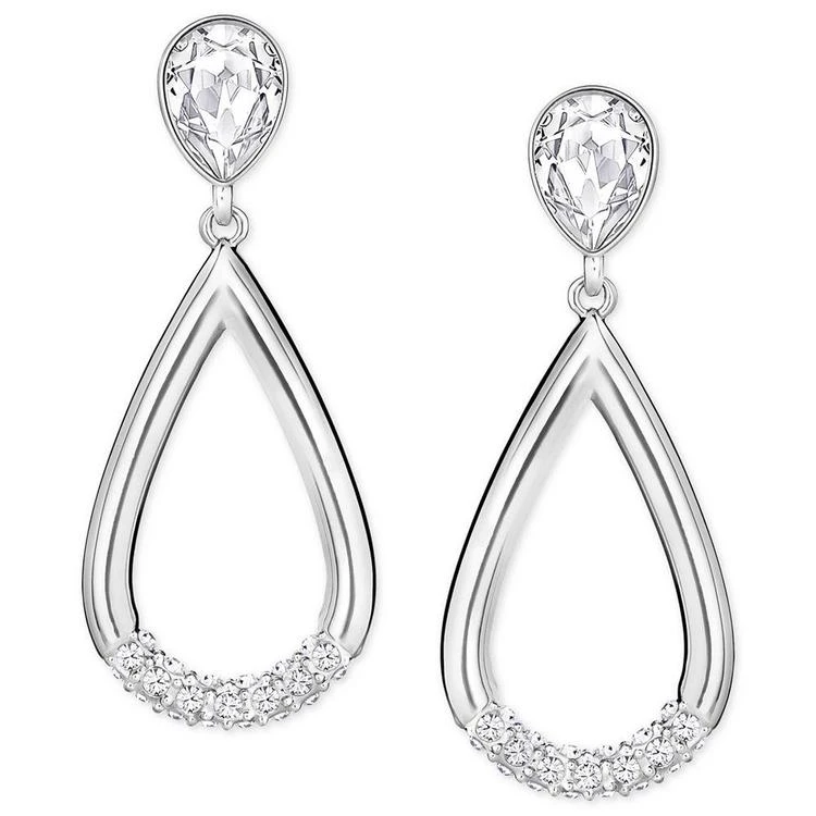 商品Swarovski|Pear-Cut Crystal and Pavé Teardrop Earrings,价格¥517,第1张图片