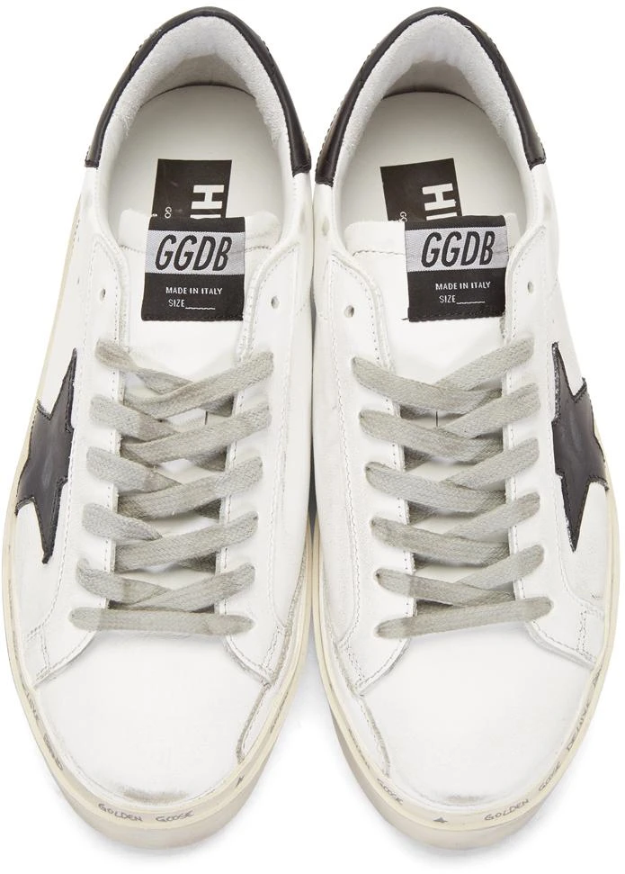 商品Golden Goose|White & Black Hi Star Sneakers,价格¥3440,第5张图片详细描述