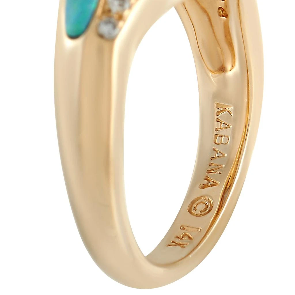 商品Kabana|Kabana 14K Yellow Gold 0.20 ct Diamond, Tanzanite, and Inlaid Opal Ring,价格¥12645,第4张图片详细描述