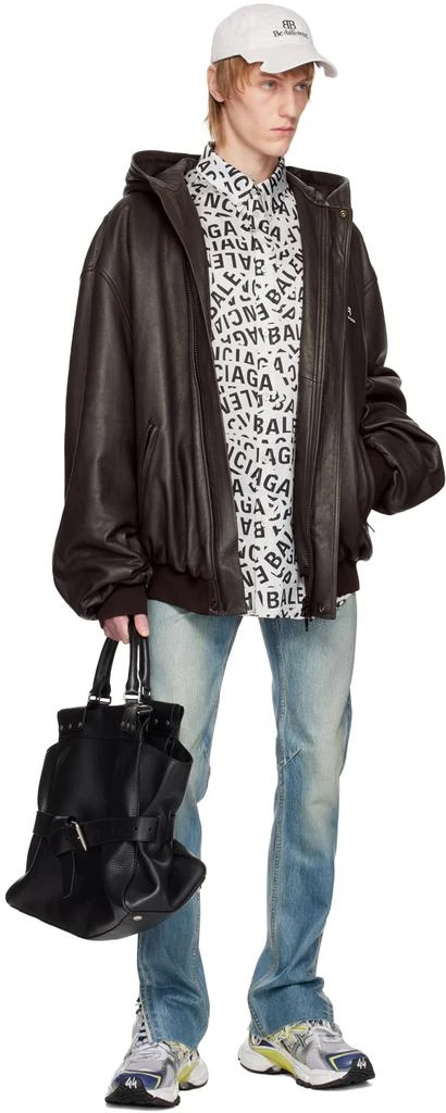 商品Balenciaga|Brown Taxi Leather Jacket,价格¥37864,第4张图片详细描述