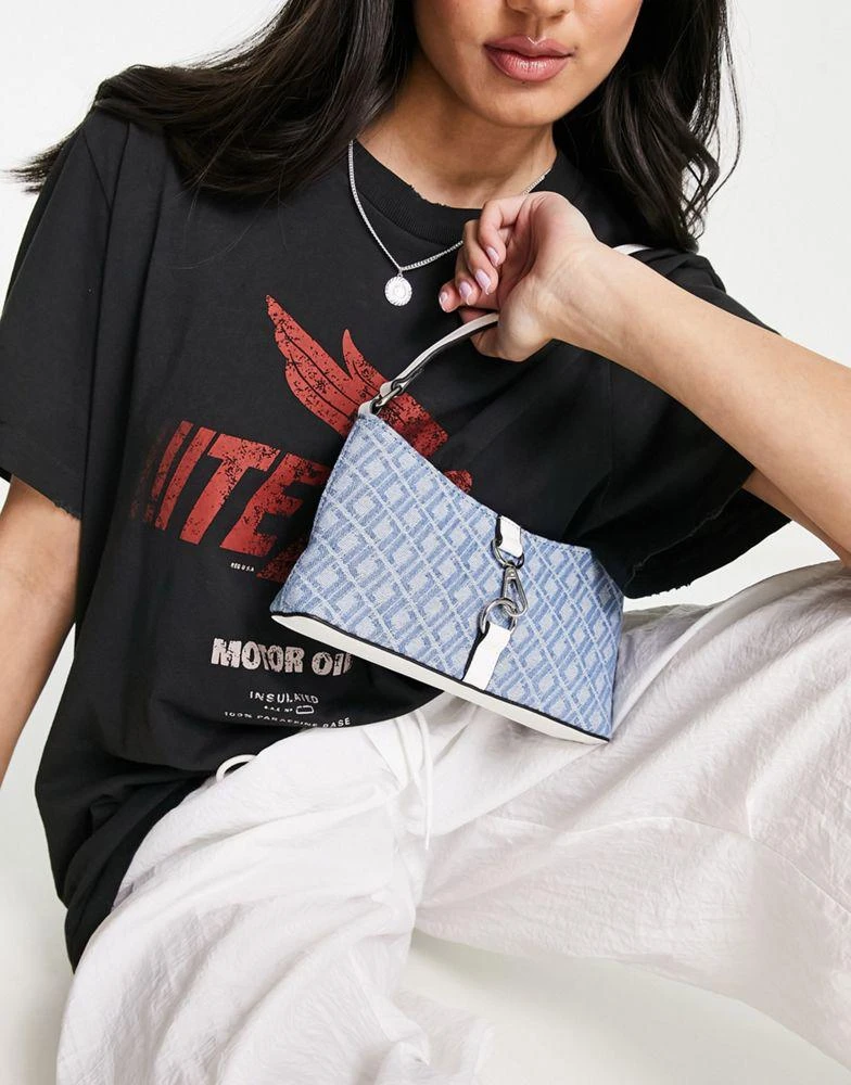 商品ASOS|ASOS DESIGN 90s monogram denim shoulder bag in blue,价格¥185,第3张图片详细描述
