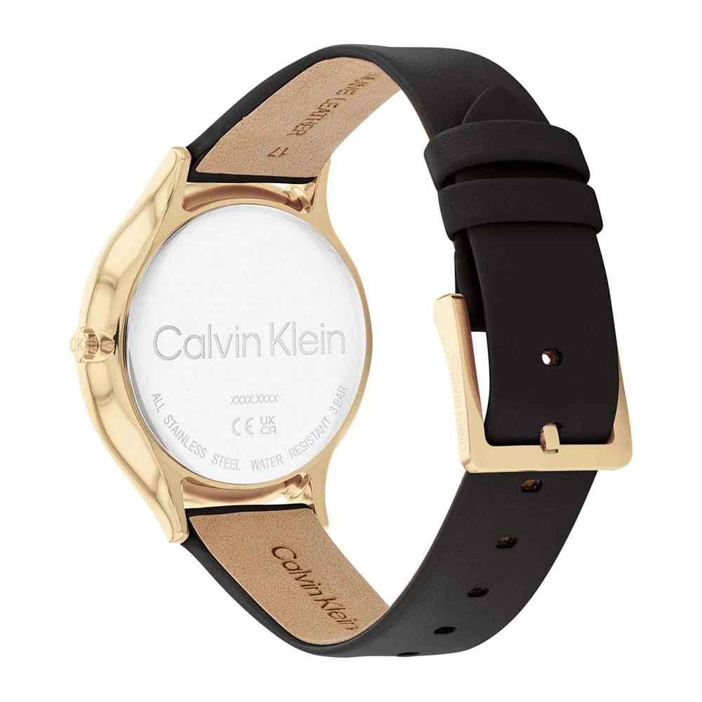 商品Calvin Klein|Black Leather Strap Watch 38mm,价格¥976,第3张图片详细描述