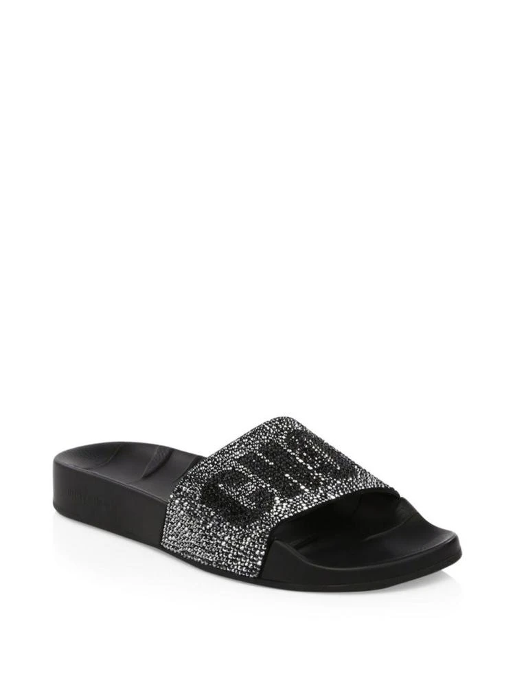 商品Jimmy Choo|Jimmy Choo - Rey Leather Pool Slides,价格¥2084,第1张图片