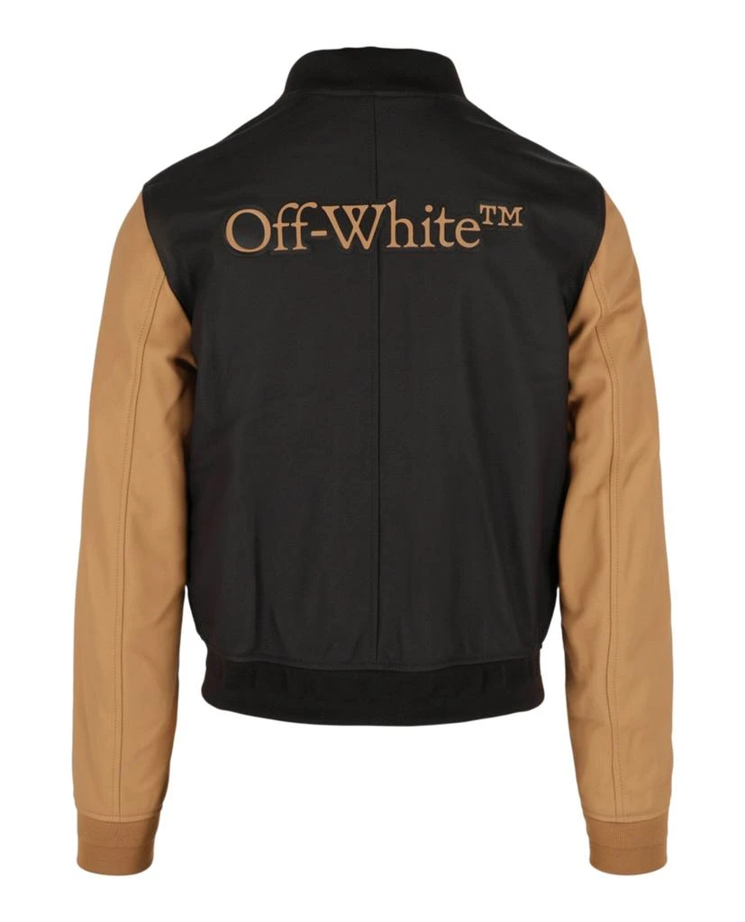 商品Off-White|Hand Off Leather Varsity Jacket,价格¥13416,第2张图片详细描述