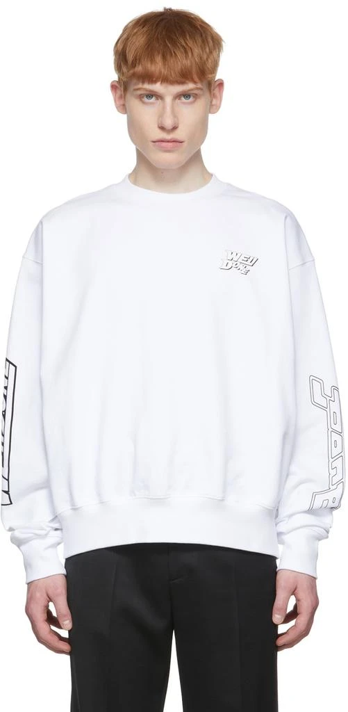 商品We11done|White Cotton Sweatshirt,价格¥1058,第1张图片