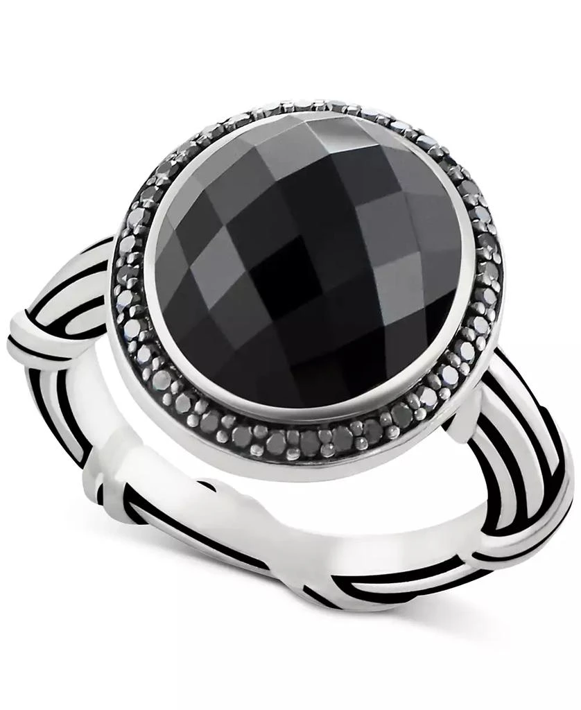 商品Peter Thomas Roth|Onyx (8-2/3 ct. t.w.) & Black Spinel Ring in Sterling Silver,价格¥1795,第1张图片