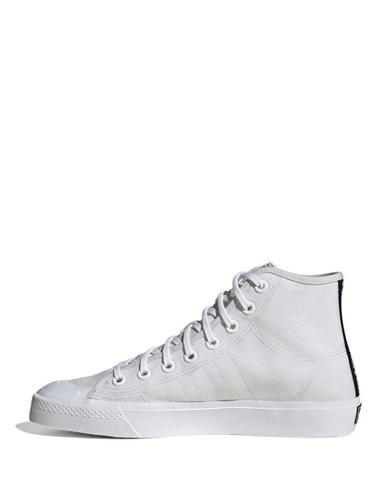 商品Adidas|adidas Originals Nizza High Top trainers in white and black,价格¥564,第6张图片详细描述