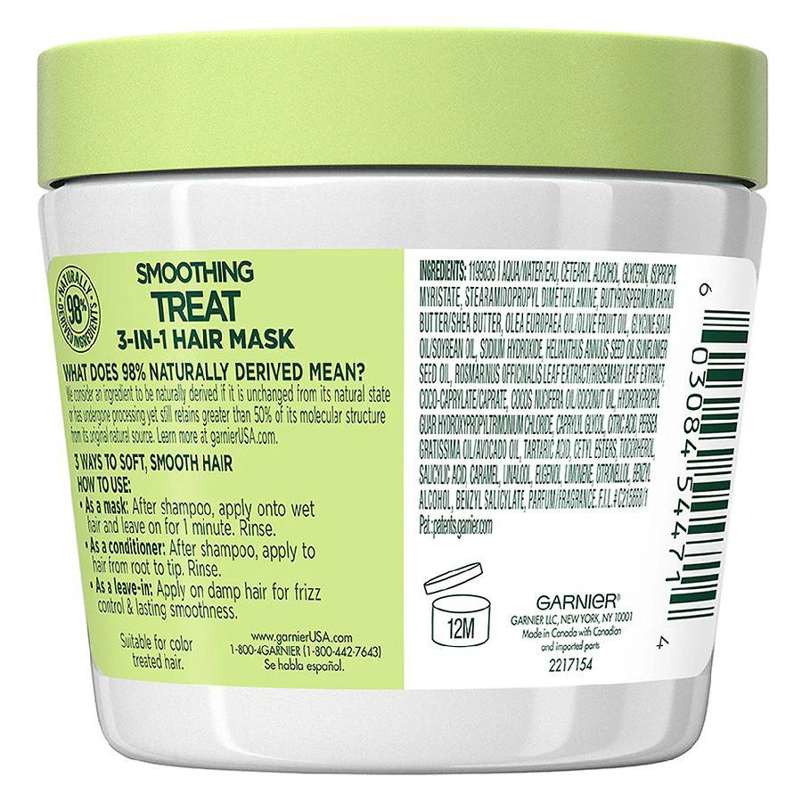 商品Garnier Fructis|Smoothing Treat 1 Minute Hair Mask with Avocado Extract,价格¥34,第2张图片详细描述