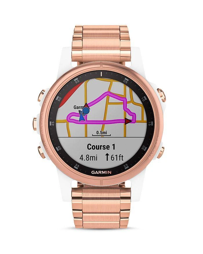 商品Garmin|Fenix 5S Plus Rose Gold-Tone Link Bracelet Smartwatch, 42mm - Exclusive,价格¥7423,第2张图片详细描述