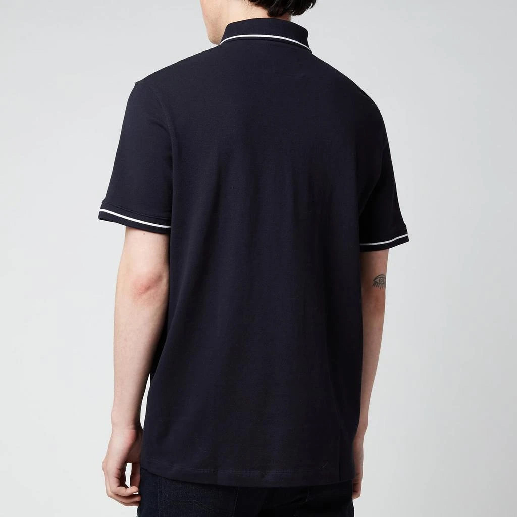 商品Armani Exchange|Armani Exchange Men's AX Logo Tipped Polo Shirt - Black,价格¥444,第2张图片详细描述