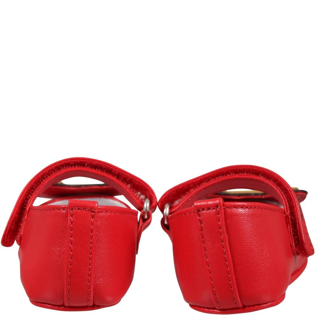 商品Moschino|Moschino Red Ballet Flats For Baby Girl With Teddy Bear And Logo,价格¥1021,第4张图片详细描述
