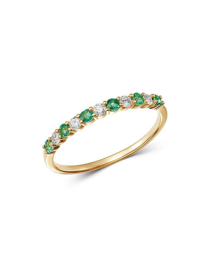 商品Bloomingdale's|Emerald & Diamond Stacking Ring in 14K Yellow Gold - Exclusive,价格¥6051,第1张图片详细描述