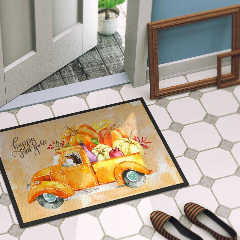 商品Caroline's Treasures|24 in x 36 in Fall Harvest Dachshund Door Mat Indoor/Outdoor,价格¥309,第2张图片详细描述
