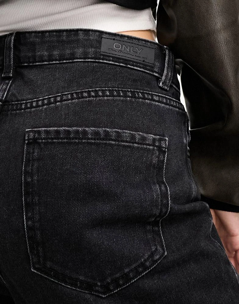 商品ONLY|Only Maisie low waited baggy wide leg jeans in washed black,价格¥169,第5张图片详细描述