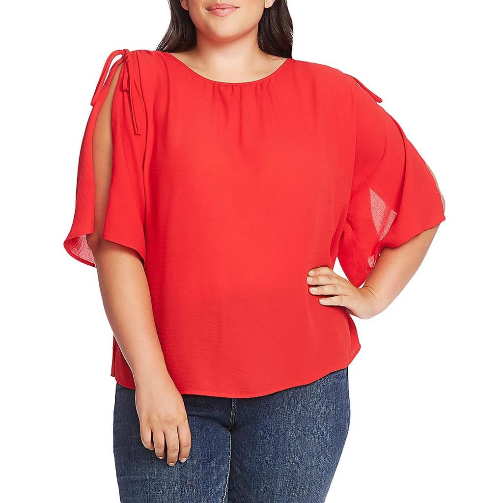 商品Vince Camuto|Vince Camuto Womens Plus Ruched Crew Neck Blouse,价格¥106,第2张图片详细描述