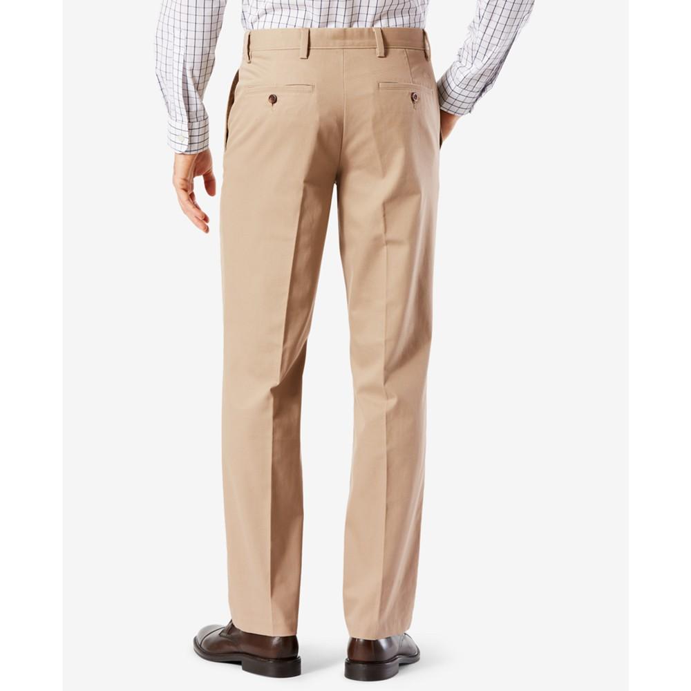 Men's Easy Straight Fit Khaki Stretch Pants商品第2张图片规格展示