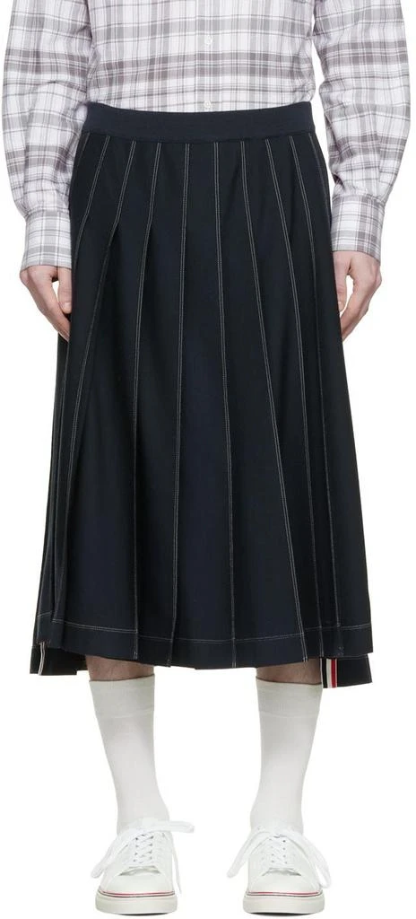 商品Thom Browne|海军蓝羊毛半身裙,价格¥24269,第1张图片