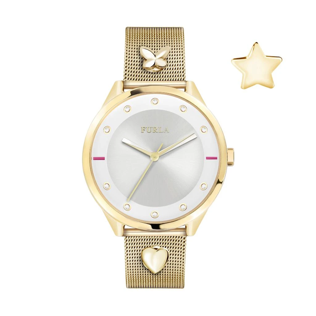 商品Furla|Women's Pin Silver Dial Stainless Steel Watch,价格¥1277,第1张图片详细描述