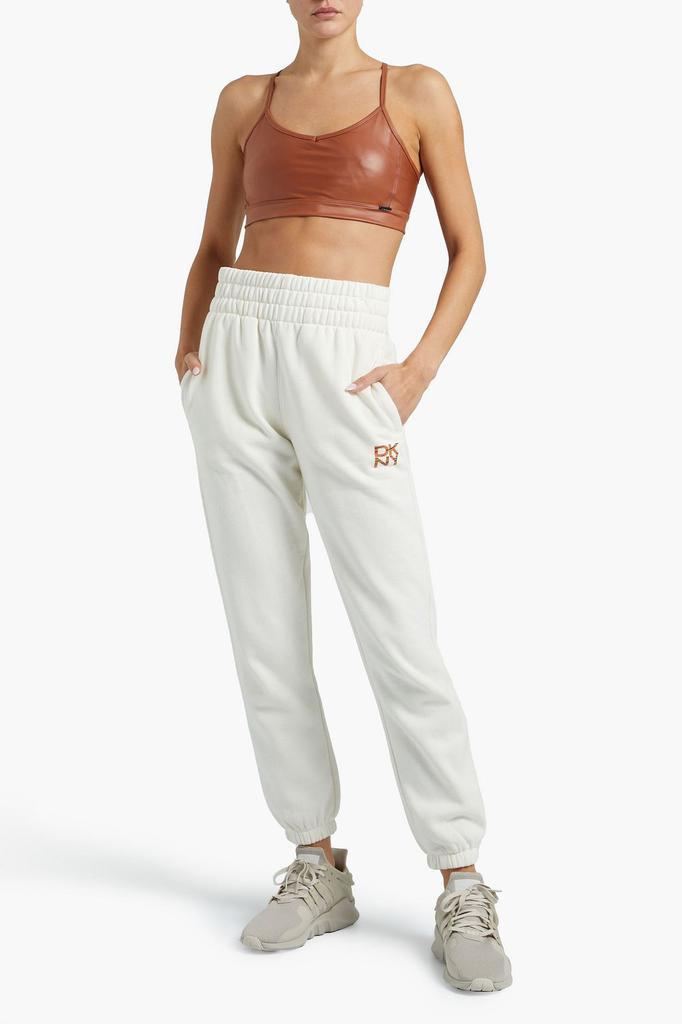商品DKNY|Printed cotton-blend fleece track pants,价格¥224,第4张图片详细描述