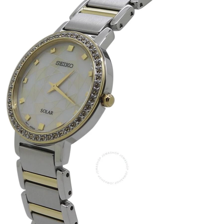商品Seiko|Crystal Silver Gold Dial Ladies Watch SUP454P1,价格¥1363,第2张图片详细描述