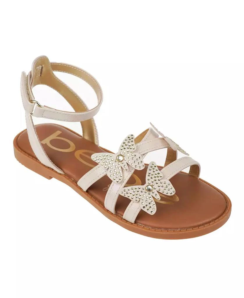 Big Girl's Strappy Sandal with Rhinestone Butterfly Appliques Polyurethane Sandals 商品