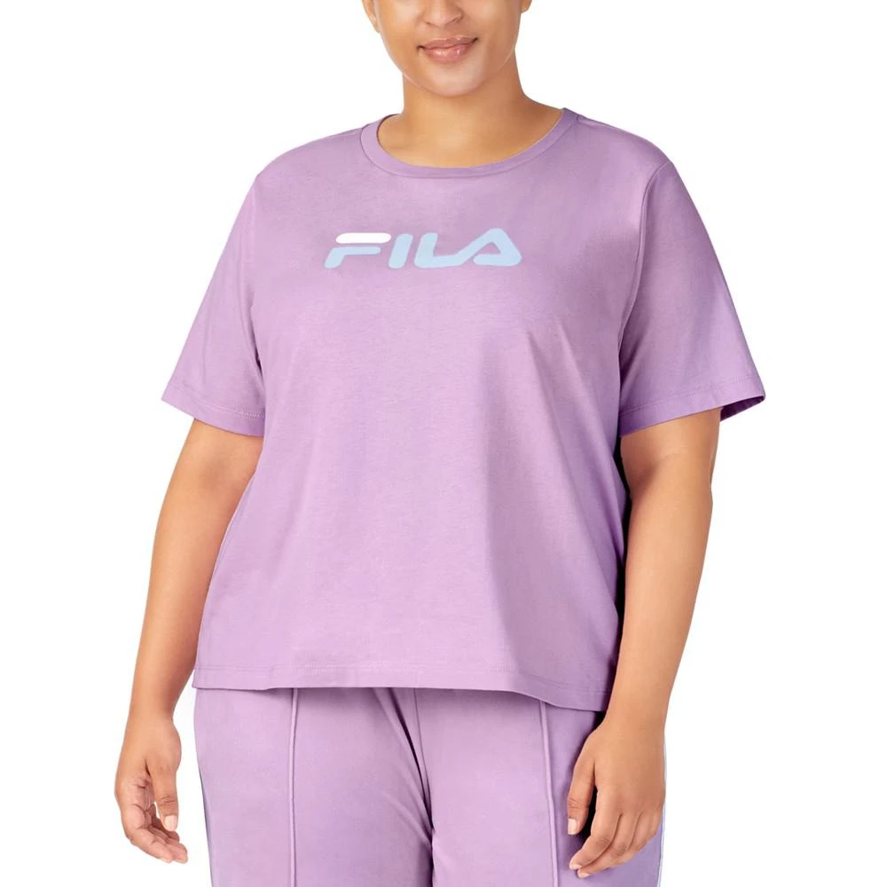 商品Fila|Plus Size Thea Cotton Logo Short-Sleeve T-Shirt,价格¥41,第1张图片