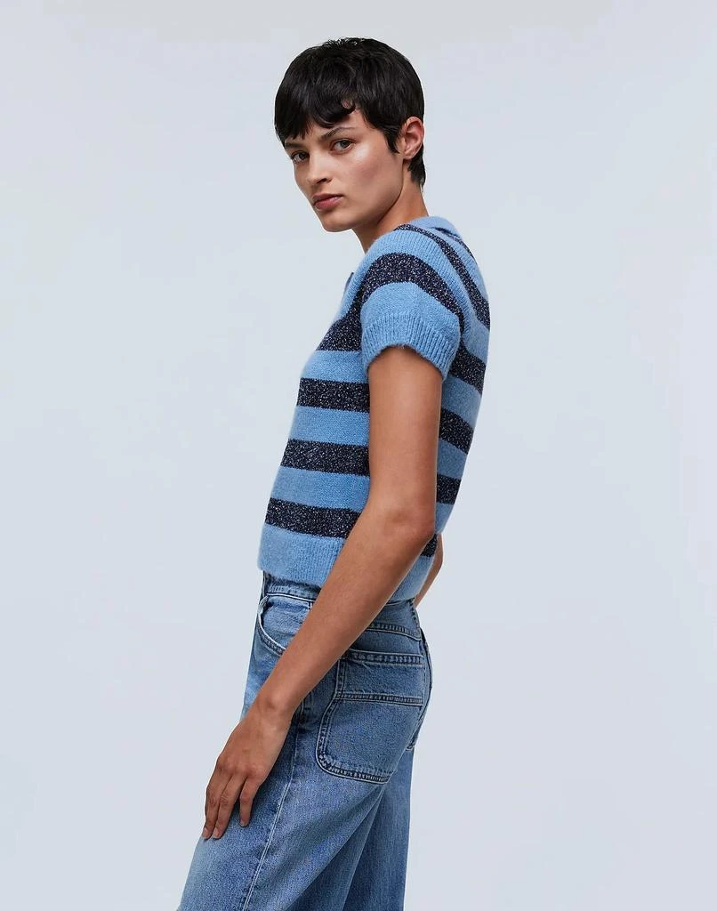 商品Madewell|Raglan Polo Sweater Tee in Stripe,价格¥159,第3张图片详细描述