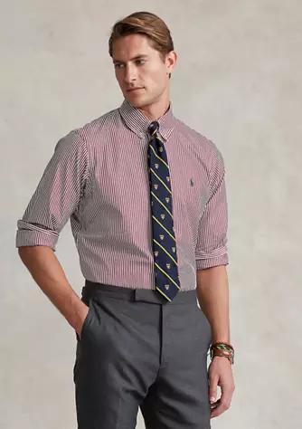 商品Ralph Lauren|Classic Fit Striped Stretch Poplin Shirt,价格¥856,第1张图片