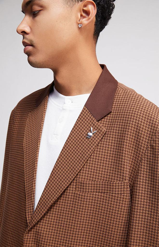 商品Playboy|Houndstooth Wool Blazer,价格¥407,第4张图片详细描述