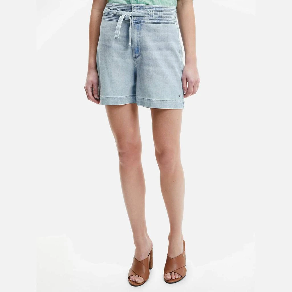 商品Tommy Hilfiger|Tommy Hilfiger Women's Denim Flare Short Rox Belt - Rox,价格¥470,第1张图片