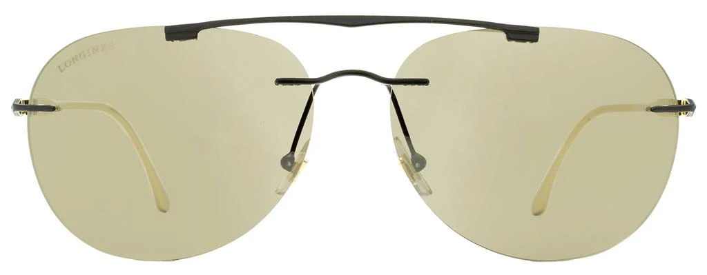 商品Longines|Longines Men's Classic Sunglasses LG0008-H 02L Black/Gold 62mm,价格¥1038,第2张图片详细描述