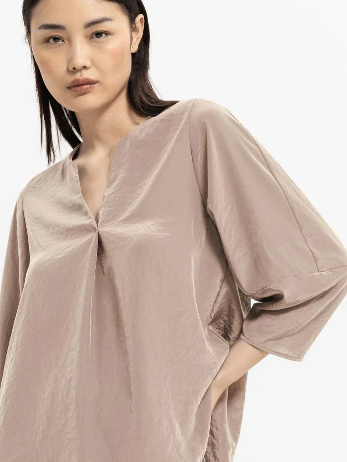 商品Luisa Cerano|Luisa Cerano Biege Sand Tunic Blouse 268278 1687 0421,价格¥1167,第1张图片