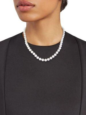 商品BELPEARL|Sterling Silver & 6-7MM Cultured Freshwater Pearl Necklace,价格¥289,第2张图片详细描述