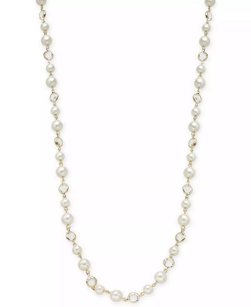 商品Charter Club|Crystal & Imitation Pearl Strand Necklace, 42" + 2" extender, Created for Macy's,价格¥304,第1张图片