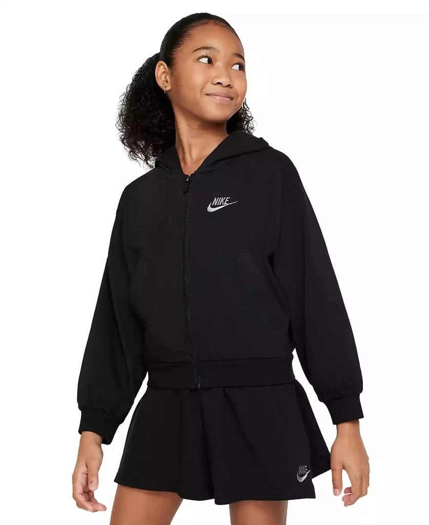 商品NIKE|Big Girls Sportswear Jersey-Knit Full-Zip Hoodie,价格¥293,第1张图片