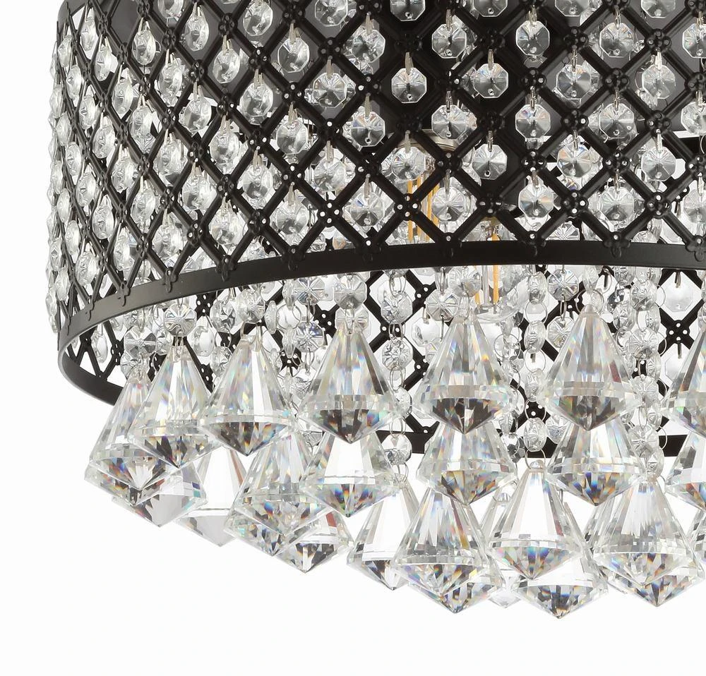 Evelyn 17" 3-Light Crystal Drops/Metal 商品