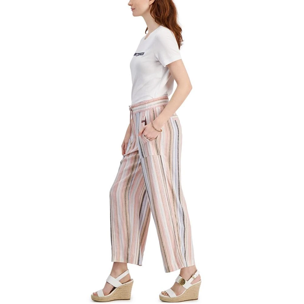 商品Tommy Hilfiger|Women's Striped Straight Pull-On Pants,价格¥402,第3张图片详细描述