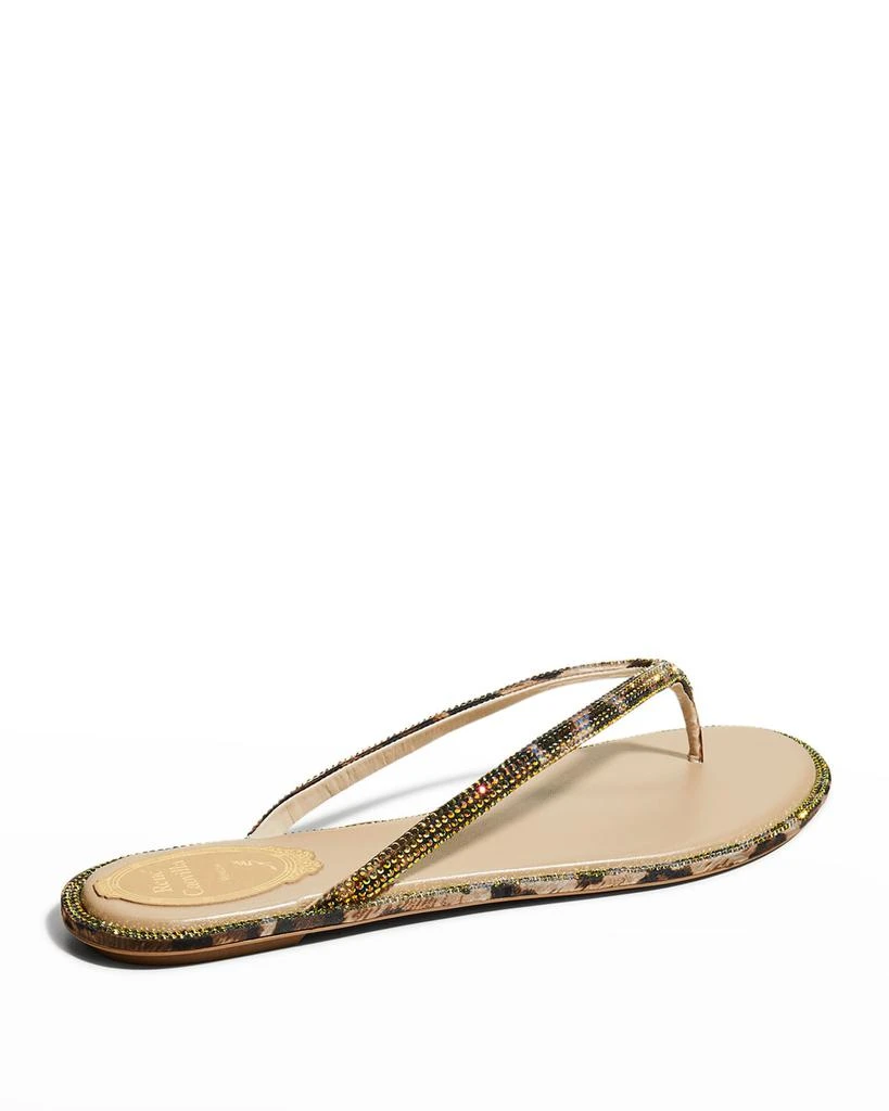 商品Rene Caovilla|Leopard-Print Shimmer Thong Sandals,价格¥2487,第3张图片详细描述