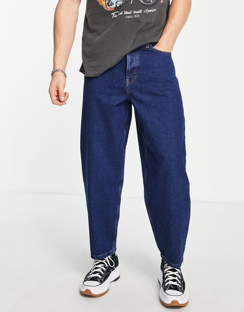 Topman baggy jeans in indigo blue商品第4张图片规格展示