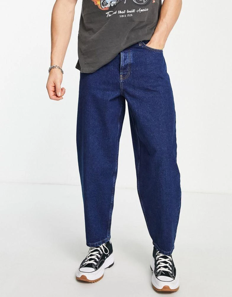 商品Topman|Topman baggy jeans in indigo blue,价格¥189,第4张图片详细描述