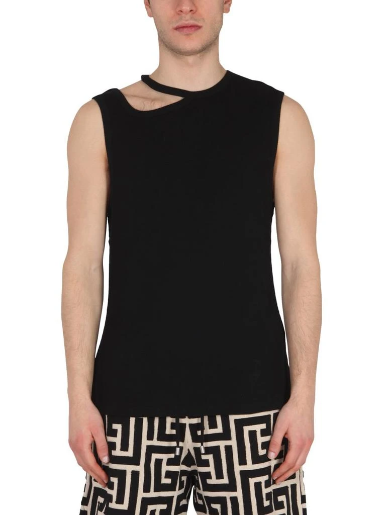 商品Balmain|TANK TOP WITH CUT OUT DETAIL,价格¥1463,第1张图片