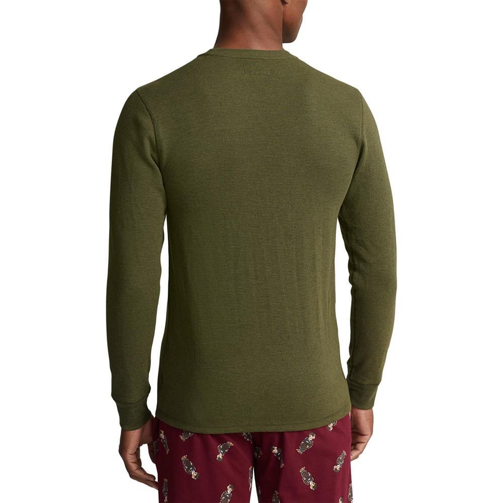 商品Ralph Lauren|Men's Waffle-Knit Heritage Icon Bear Pajama Shirt,价格¥201,第4张图片详细描述